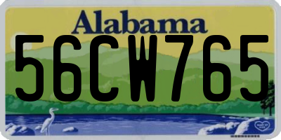 AL license plate 56CW765
