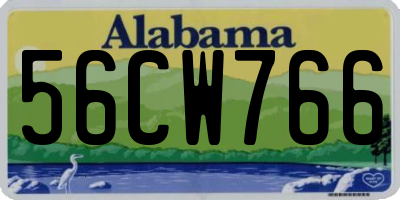 AL license plate 56CW766