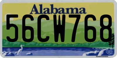 AL license plate 56CW768