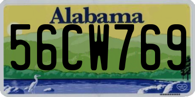 AL license plate 56CW769