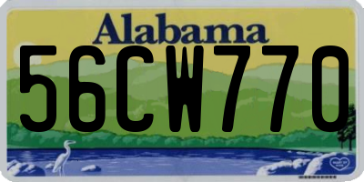 AL license plate 56CW770