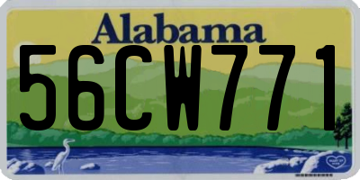 AL license plate 56CW771