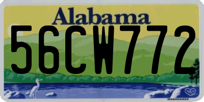 AL license plate 56CW772
