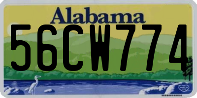 AL license plate 56CW774
