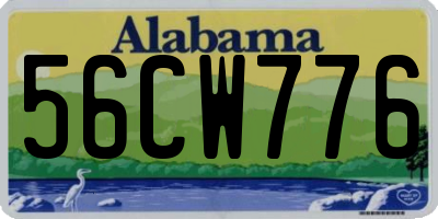 AL license plate 56CW776
