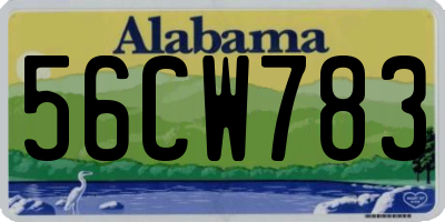AL license plate 56CW783