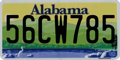 AL license plate 56CW785