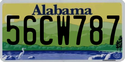 AL license plate 56CW787