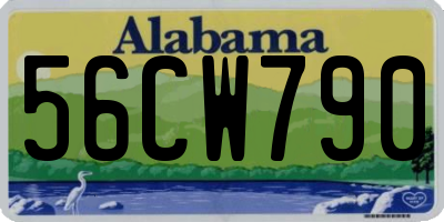AL license plate 56CW790