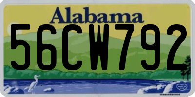 AL license plate 56CW792