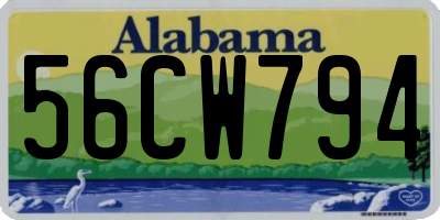AL license plate 56CW794