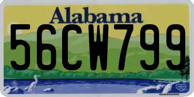AL license plate 56CW799
