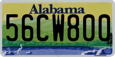 AL license plate 56CW800