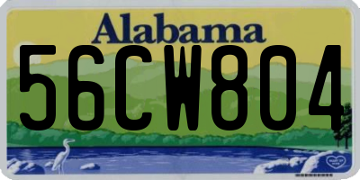 AL license plate 56CW804