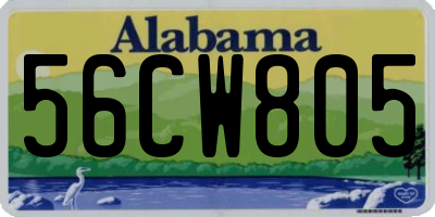 AL license plate 56CW805