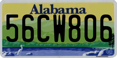AL license plate 56CW806