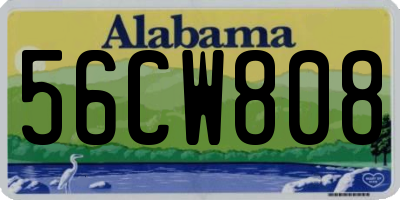 AL license plate 56CW808