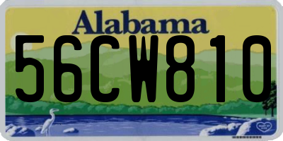 AL license plate 56CW810