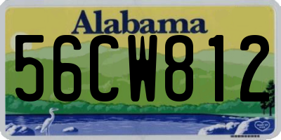 AL license plate 56CW812