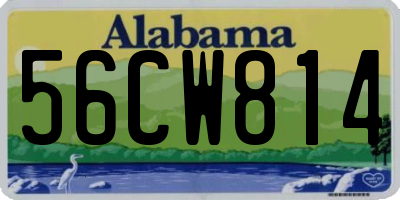 AL license plate 56CW814