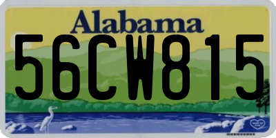 AL license plate 56CW815