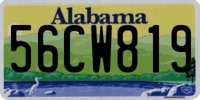 AL license plate 56CW819