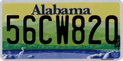 AL license plate 56CW820