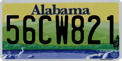 AL license plate 56CW821