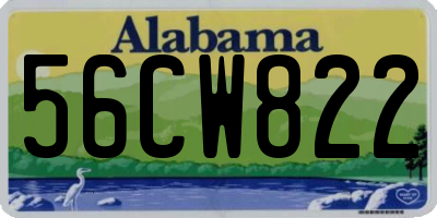AL license plate 56CW822