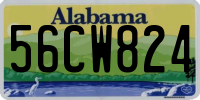 AL license plate 56CW824