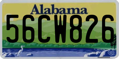 AL license plate 56CW826
