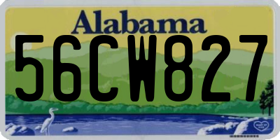 AL license plate 56CW827