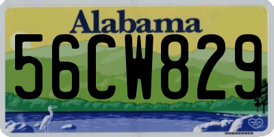 AL license plate 56CW829