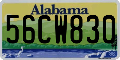 AL license plate 56CW830