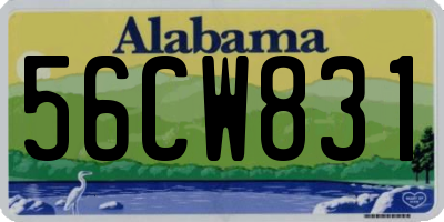 AL license plate 56CW831