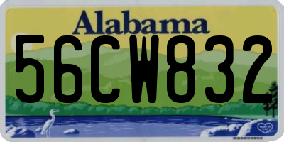 AL license plate 56CW832