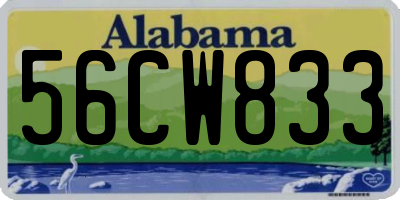 AL license plate 56CW833