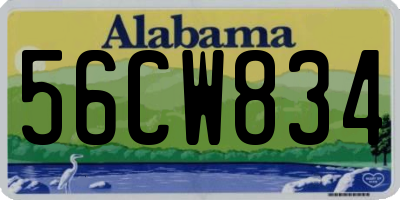 AL license plate 56CW834