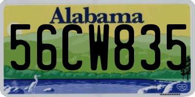 AL license plate 56CW835
