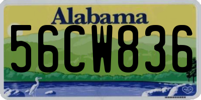 AL license plate 56CW836