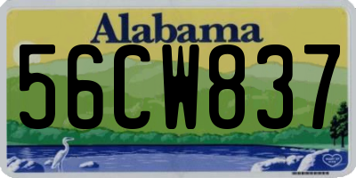 AL license plate 56CW837