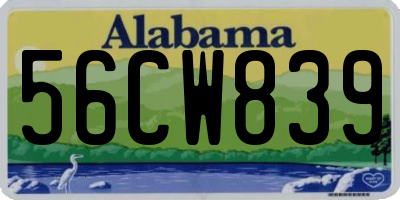 AL license plate 56CW839