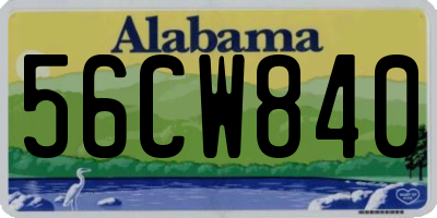 AL license plate 56CW840