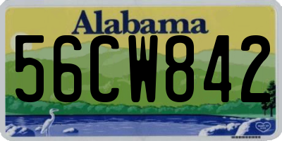 AL license plate 56CW842