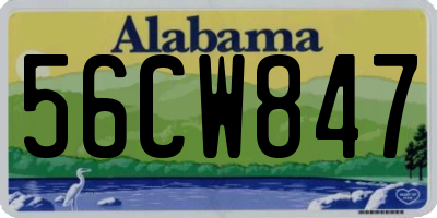 AL license plate 56CW847