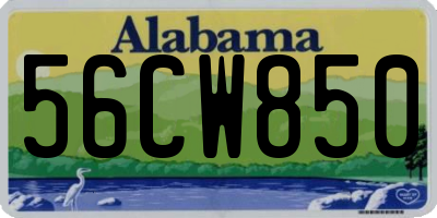 AL license plate 56CW850