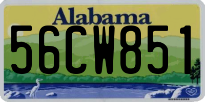 AL license plate 56CW851