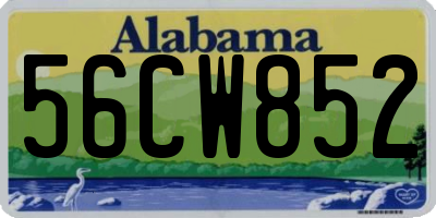 AL license plate 56CW852