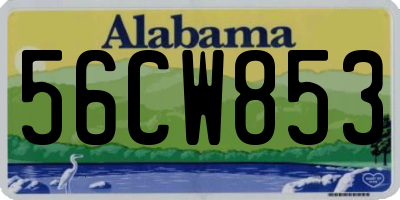 AL license plate 56CW853