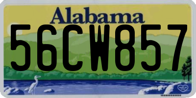 AL license plate 56CW857